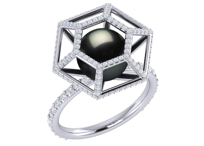 Tahitian Pearl Eliza Ring