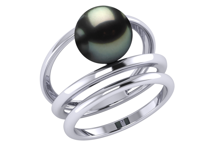 Tahitian Pearl Iris Ring