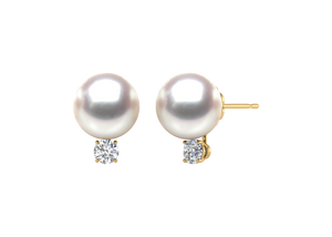 A natural color lustrous TRUE AAA QUALITY Australian South Sea Pearl Earring set features two 11mm South Sea cultured pearls. The Metal is 14K White Gold. The gram weight in this piece is approximately 0.32.
