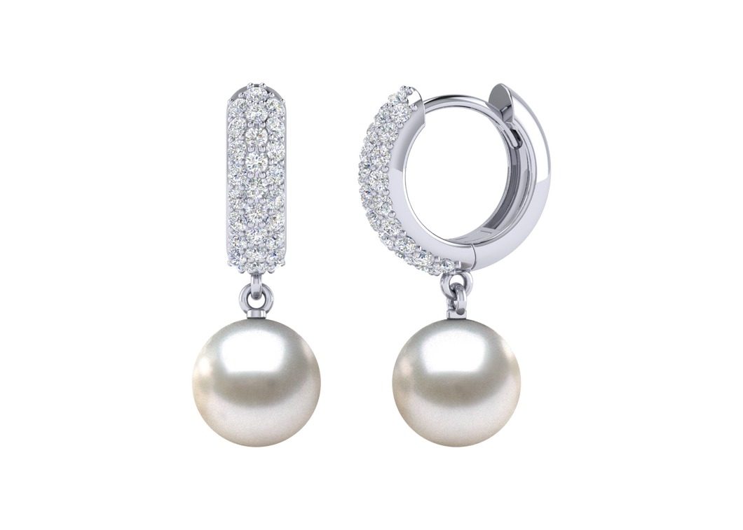 A natural color lustrous TRUE AAA QUALITY Australian South Sea Pearl Earring set features two 13mm South Sea cultured pearls. The Metal is 14K Yellow Gold. The gram weight in this piece is approximately 0.85.