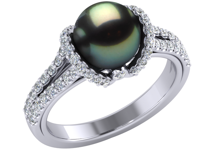 Tahitian Pearl Luna Ring