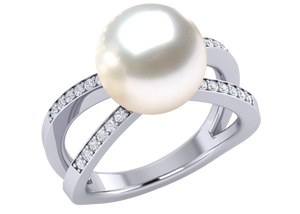 South Sea Pearl Luna ring