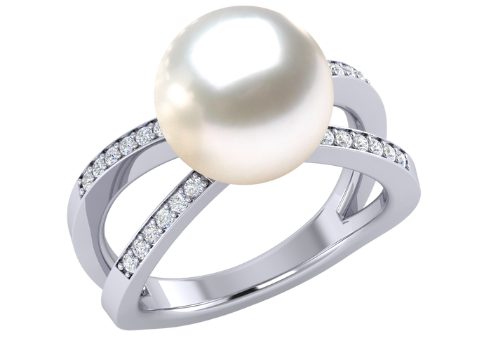 South Sea Pearl Luna ring