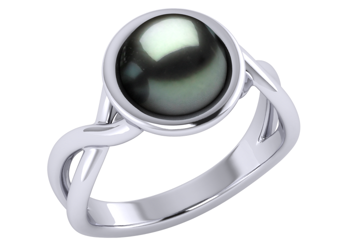 Tahitian Pearl Willow Ring