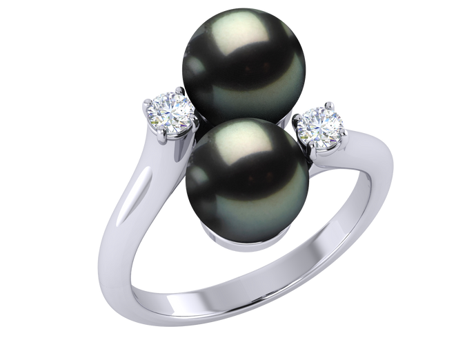 Tahitian Pearl Ivy Ring