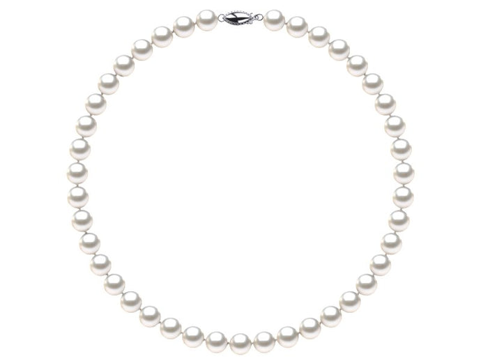 8 to 9mm White  Freshwater Pearl Necklace