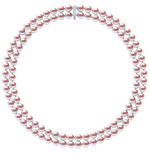 7mm x 8mm Round True AAA Quality Lavender Freshwater Cultured Pearl Necklace