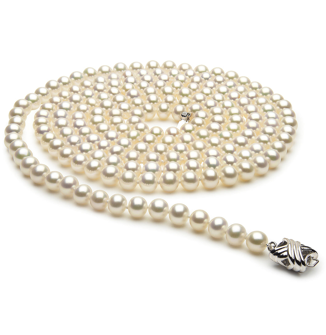 9mm x 10mm Round AAA Quality Peach Freshwater Cultured Pearl Necklace from China with a 14K Gold Clasp