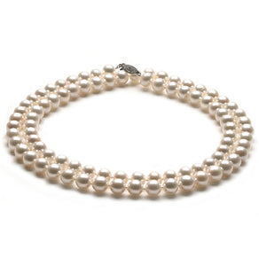 10mm x 10.5mm Round AAA Quality White Freshwater Cultured Pearl Necklace  36 Inches