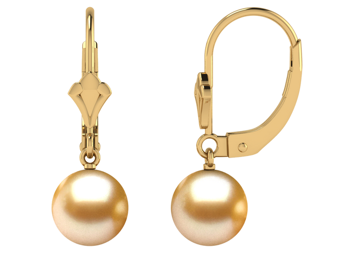 Golden South Sea Pearl Danielle Earring