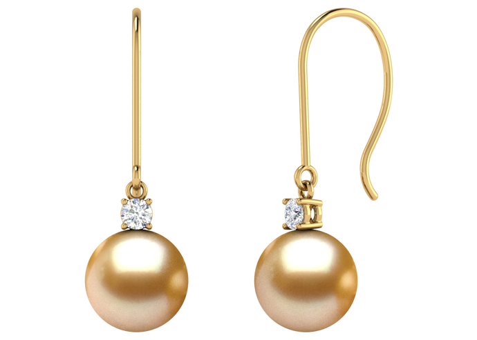 Golden South Sea Pearl Kiara Earring