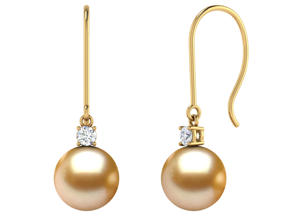 Golden South Sea Pearl Kiara Earring