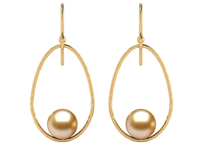 Golden South Sea Pearl Jordan Earring