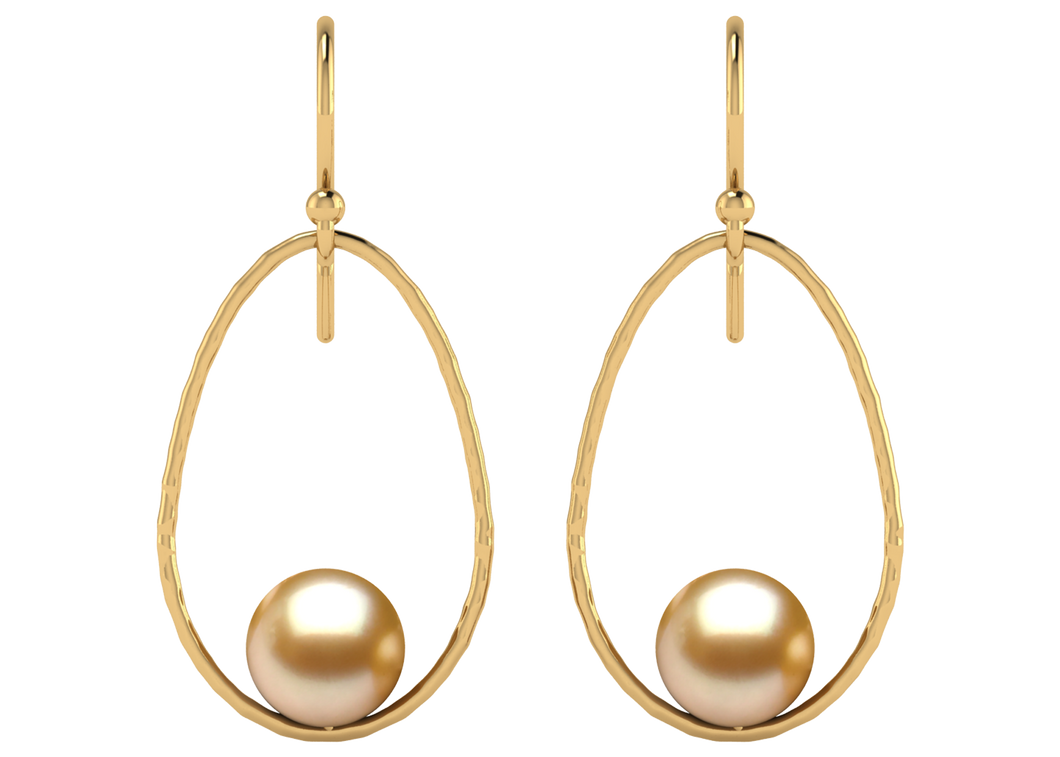 Golden South Sea Pearl Jordan Earring