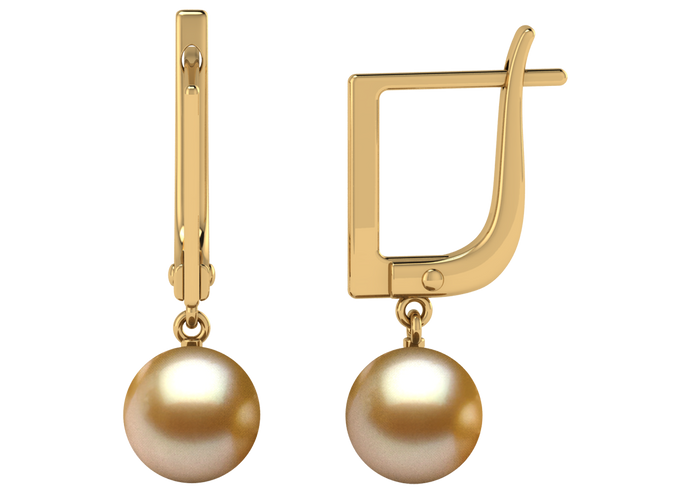 Golden South Sea Pearl Alicia Earring