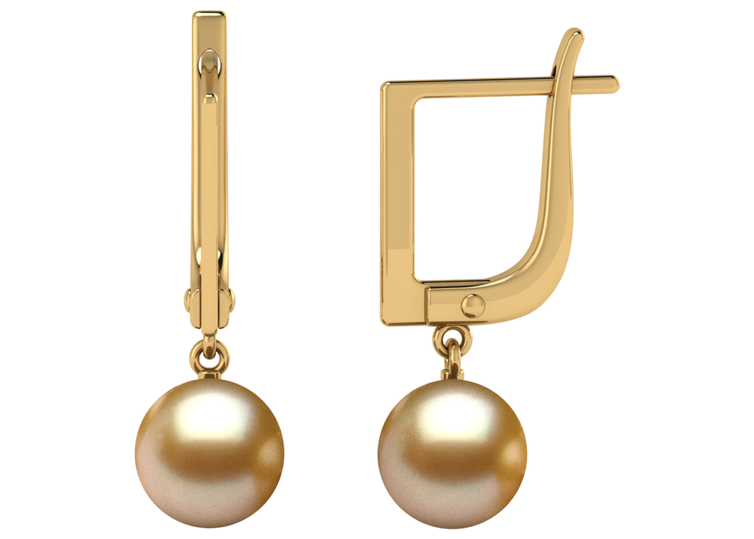 Golden South Sea Pearl Alicia Earring