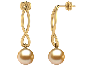 Golden South Sea Pearl Adrianna Earring