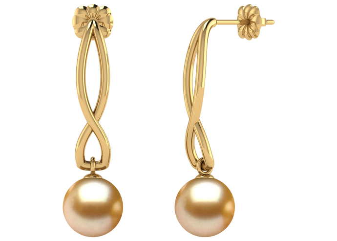 Golden South Sea Pearl Adrianna Earring