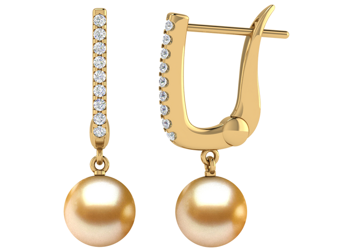 Golden South Sea Pearl Veronica Earring