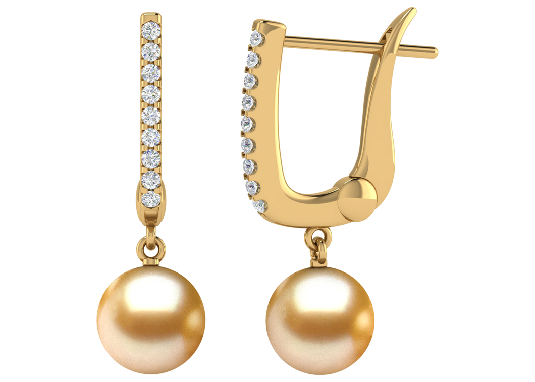 Golden South Sea Pearl Veronica Earring
