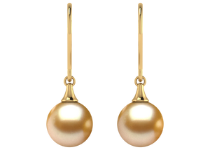 Golden South Sea Pearl Esmeralda Earring