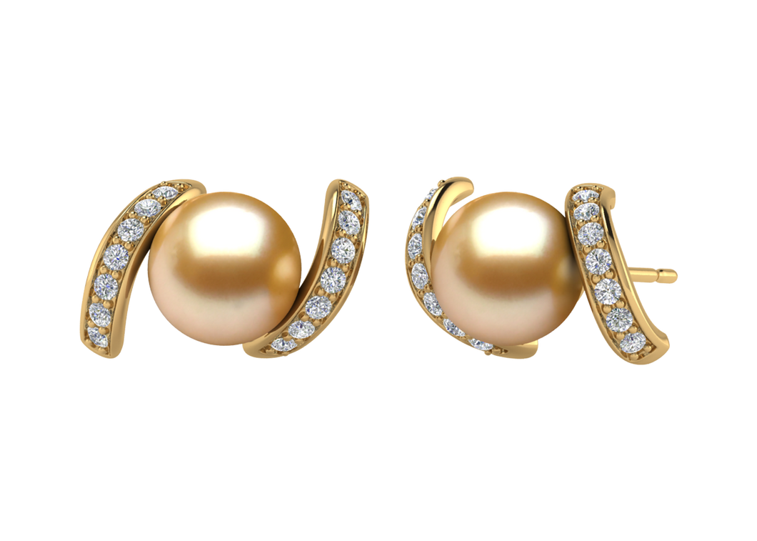 Golden South Sea Pearl Braelynn Earring