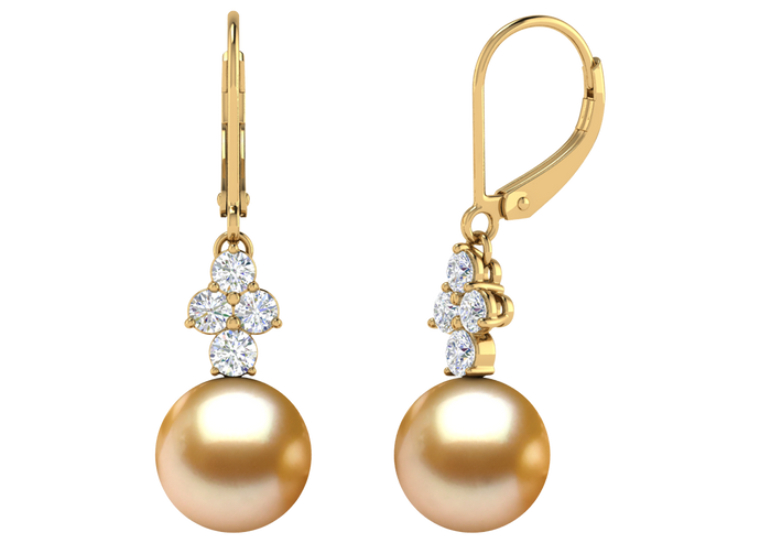 Golden South Sea Pearl Mikayla Earring