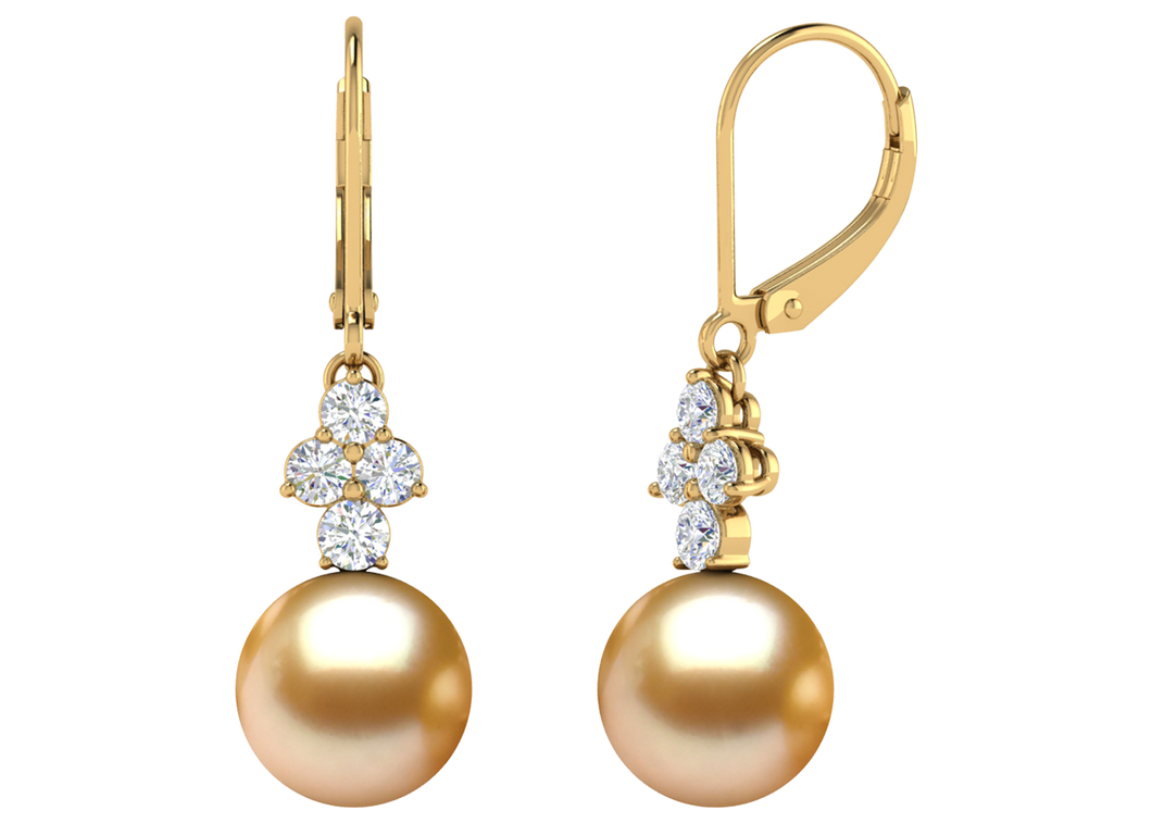 Golden South Sea Pearl Mikayla Earring