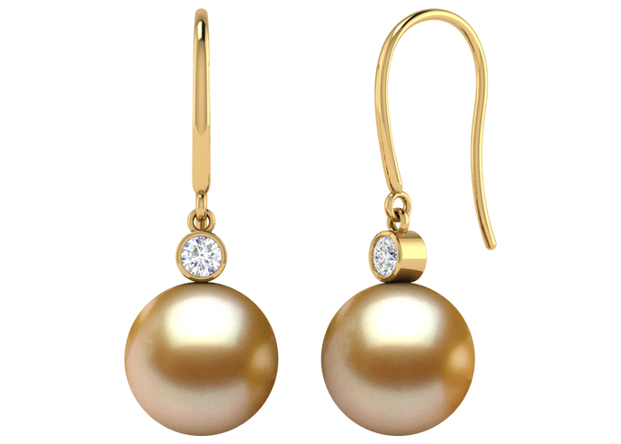 Golden South Sea Pearl Averie Earring