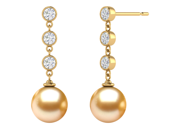 Golden South Sea Pearl Kelsey Earring