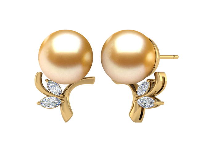 Golden South Sea Pearl Jimena Earring