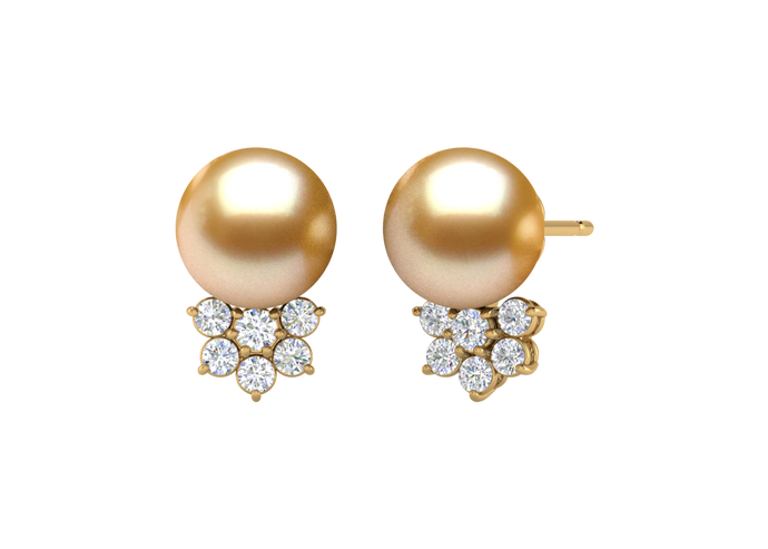 Golden South Sea Pearl Christina Earring