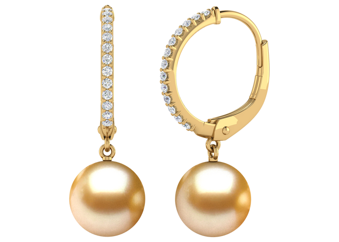 Golden South Sea Pearl Viviana Earring