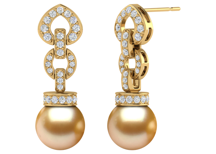 Golden South Sea Pearl Katelyn Earring