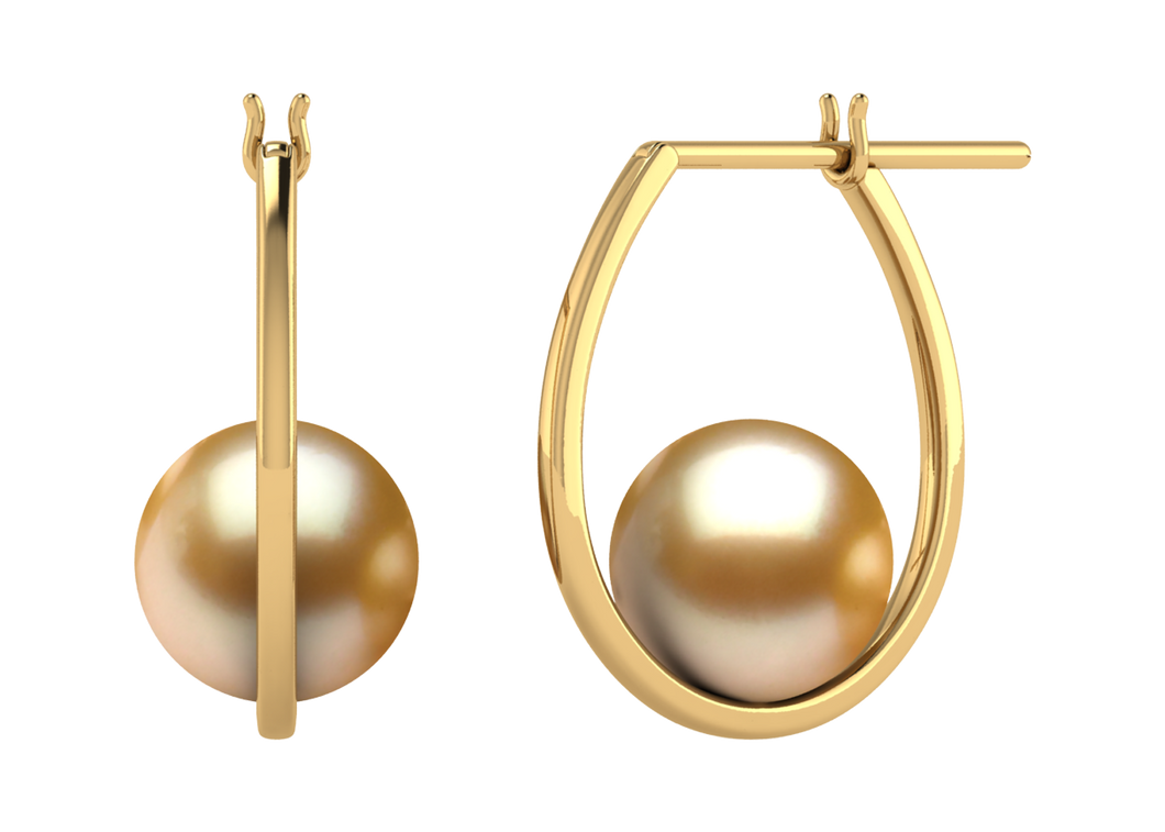 Golden South Sea Pearl Regina Earring