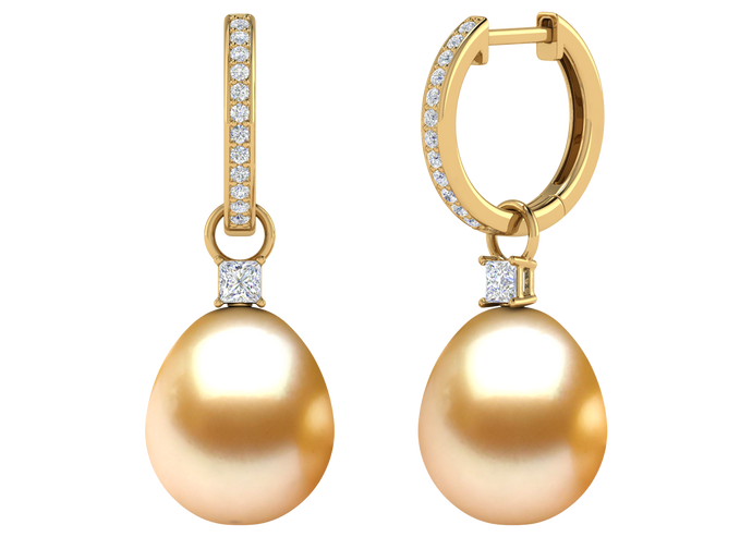 Golden South Sea Pearl Helen Earring