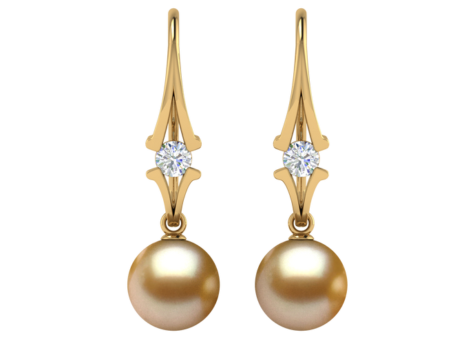 Golden South Sea Pearl Remington Earring