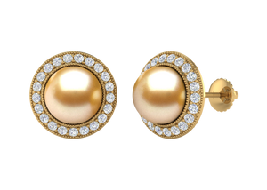 Golden South Sea Pearl Royalty Earring