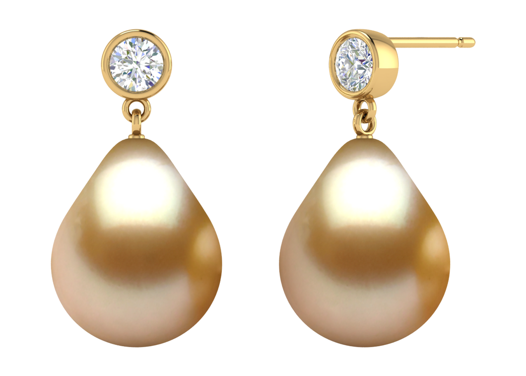 Golden South Sea Pearl Amari Earring