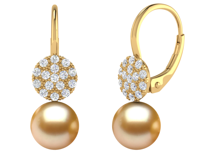 Golden South Sea Pearl Kathryn Earring