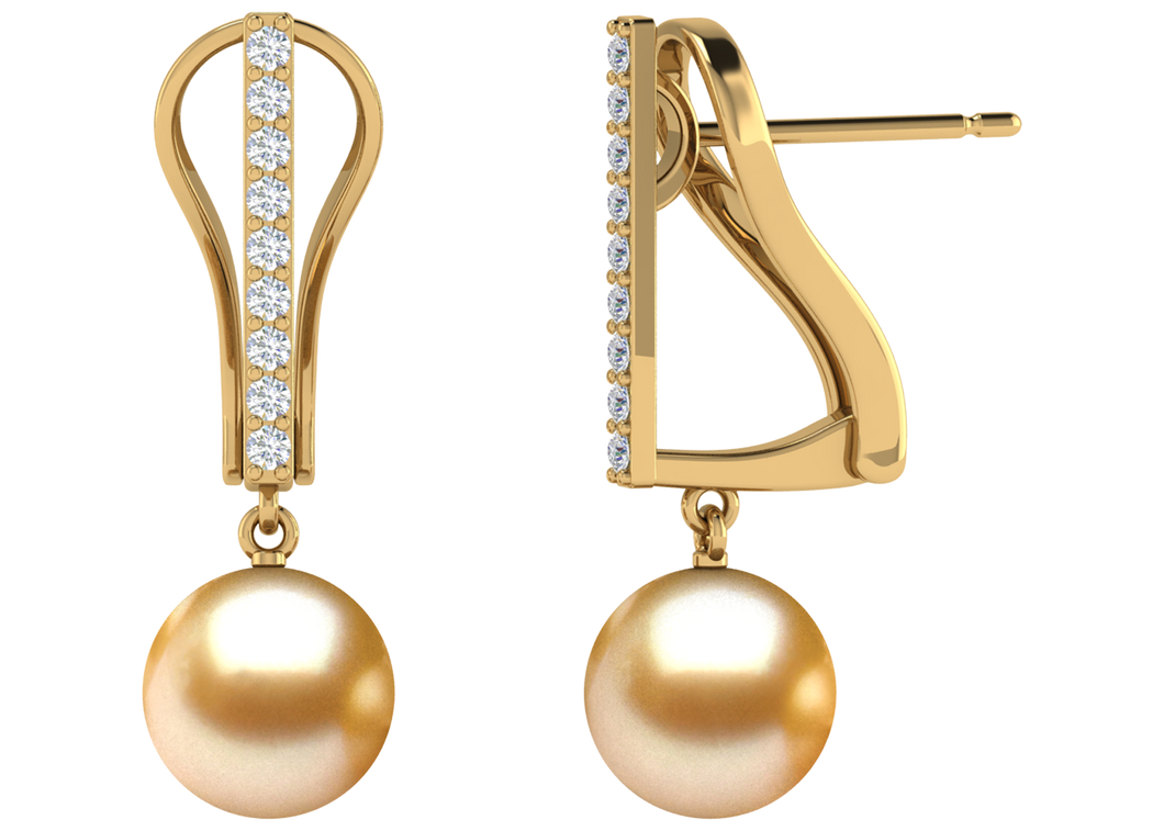 Golden South Sea Pearl Emely Earring