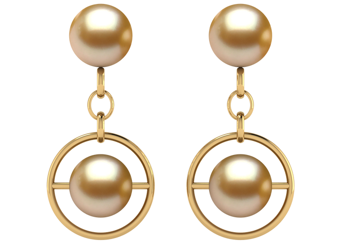 Golden South Sea Pearl Aylin Earring