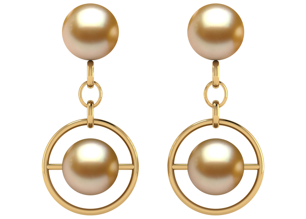 Golden South Sea Pearl Aylin Earring