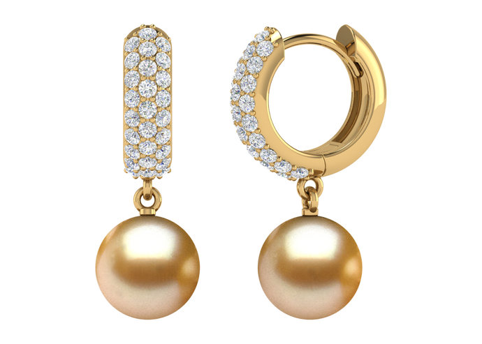 Golden South Sea Pearl Fernanda Earring