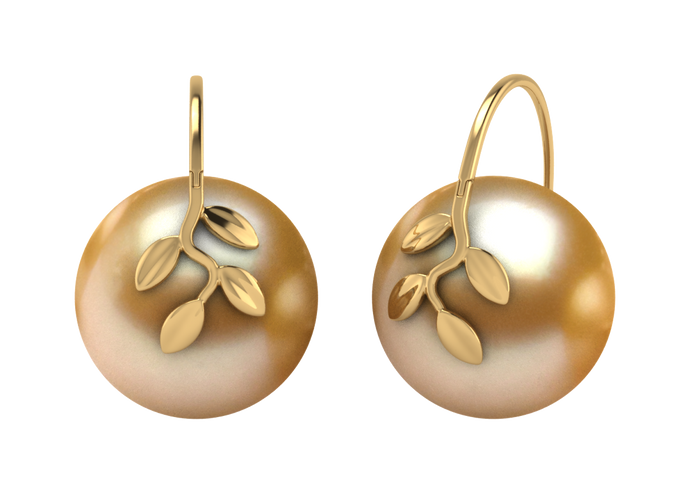 Golden South Sea Pearl Sabrina Earring