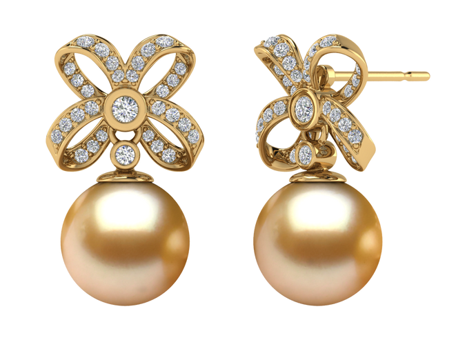 Golden South Sea Pearl Mckinley Earring