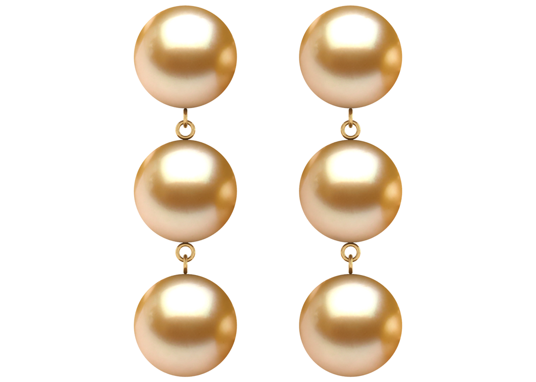 Golden South Sea Pearl Frances Earring