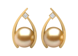 Golden South Sea Pearl Kennedi Earring