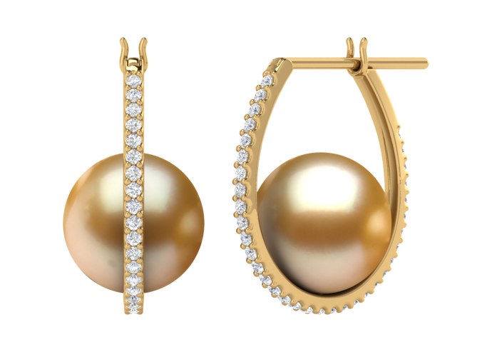 Golden South Sea Pearl Tatum Earring