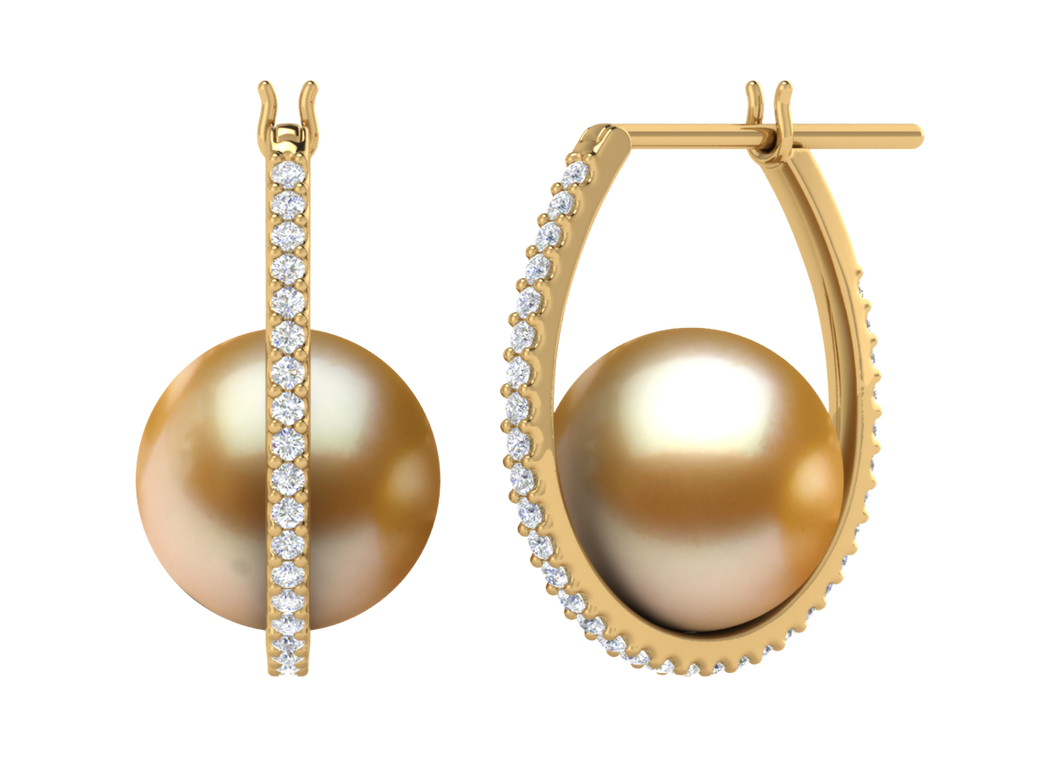 Golden South Sea Pearl Tatum Earring